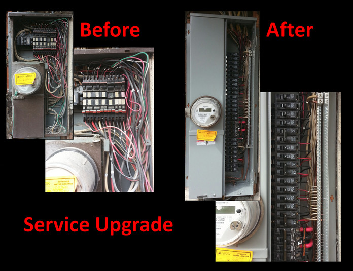 Before and After Electrical Panel Rancho Cucamonga CA